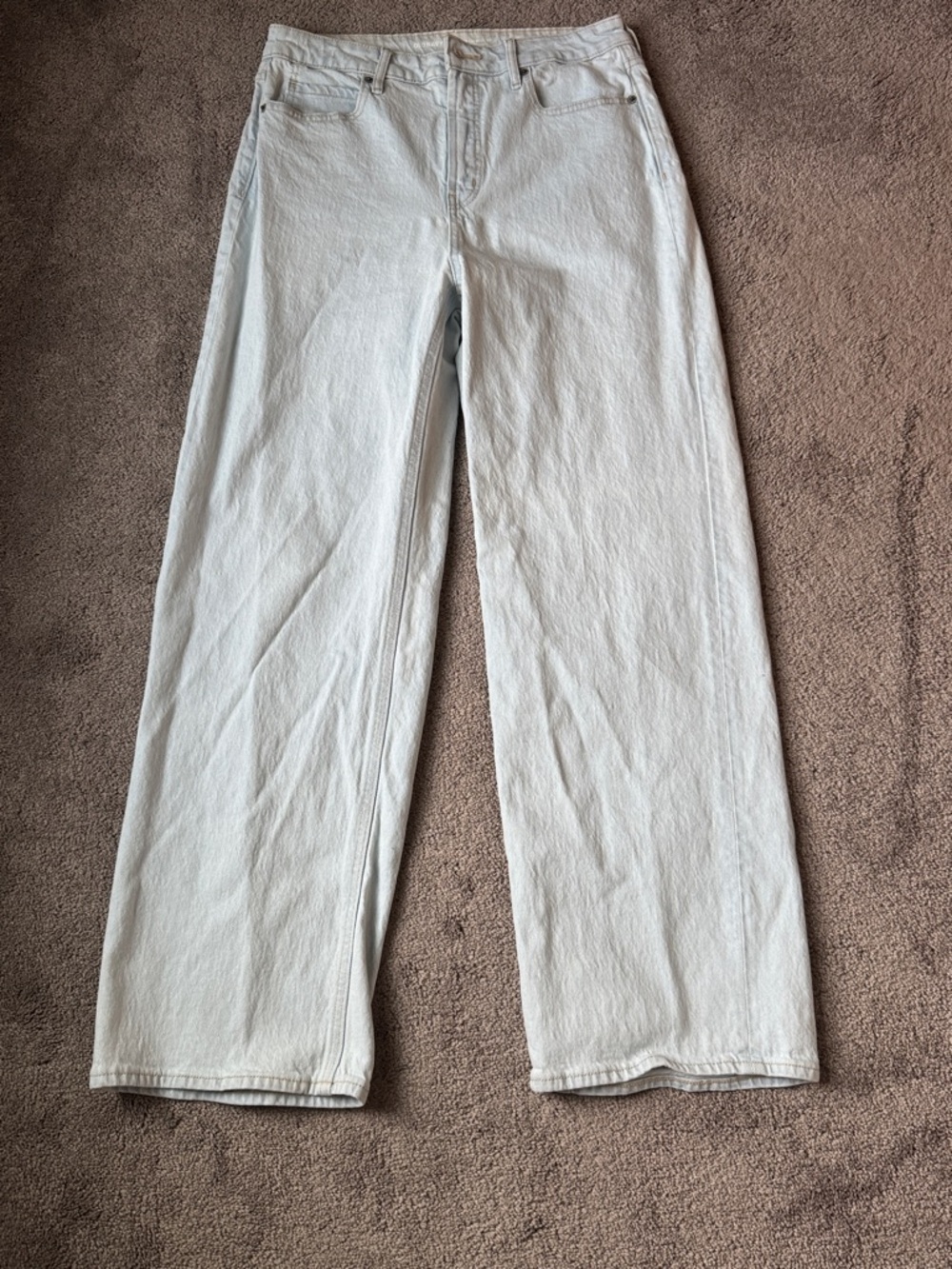 Old Navy Light Wash Extra High Rise Sky Hi Wide Leg Jeans SIZE 8